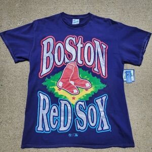 NWT 47' Vintage Tubular BOSTON‎ RED SOX Purple Men's Fit T-shirt, Size S/M